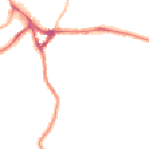 Night-time road noise heatmap for WD19 4AP