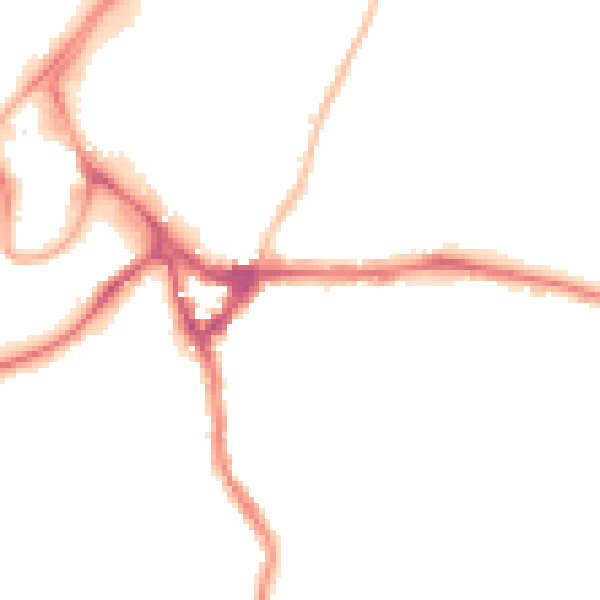 Night-time road noise heatmap for WD19 4AQ