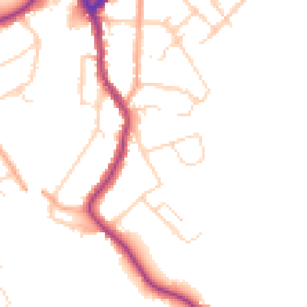 Daytime road noise heatmap for WD19 4AR