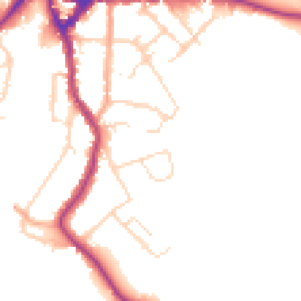 Daytime road noise heatmap for WD19 4AT