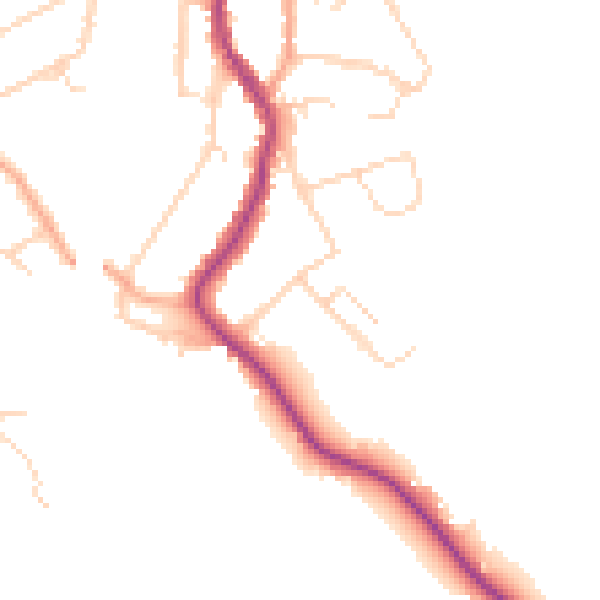 Daytime road noise heatmap for WD19 4AY