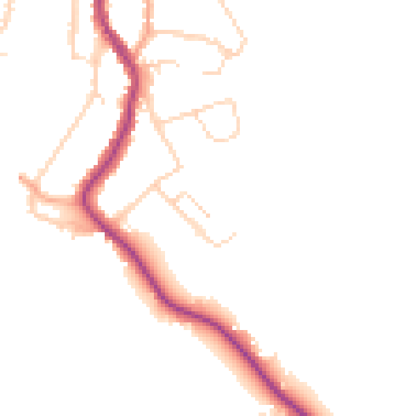Daytime road noise heatmap for WD19 4BA