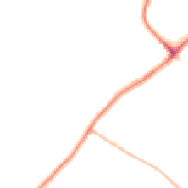 Night-time road noise heatmap for WD19 4BB