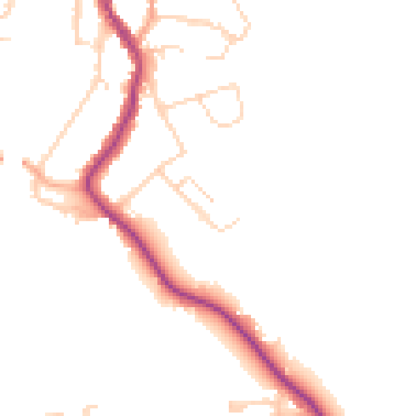 Daytime road noise heatmap for WD19 4BD
