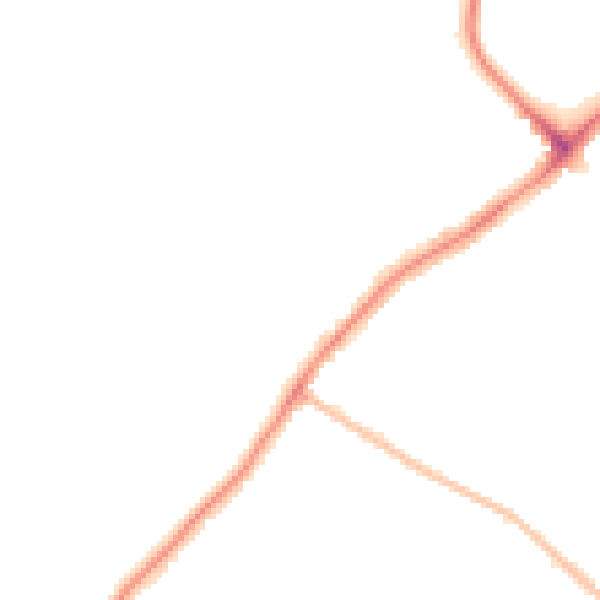 Night-time road noise heatmap for WD19 4BP