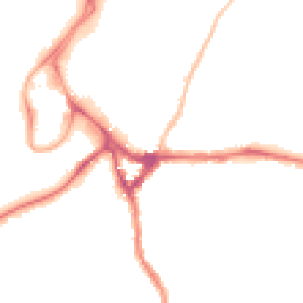 Night-time road noise heatmap for WD19 4BS