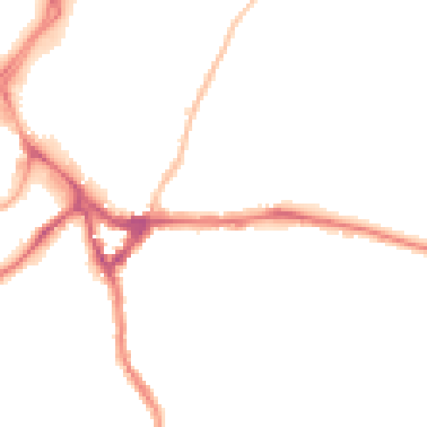 Night-time road noise heatmap for WD19 4BX