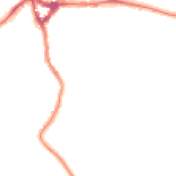 Night-time road noise heatmap for WD19 4BZ