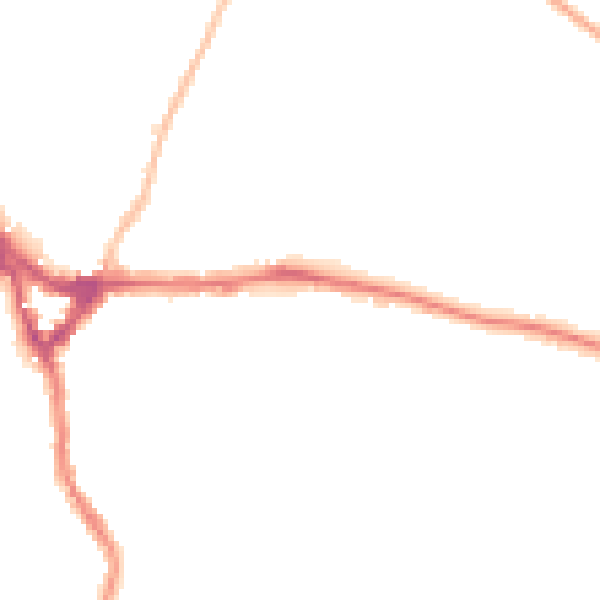 Night-time road noise heatmap for WD19 4DG