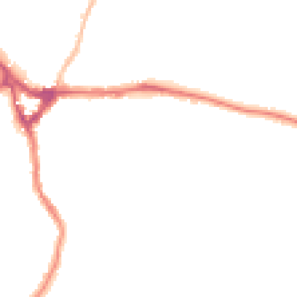 Night-time road noise heatmap for WD19 4DH