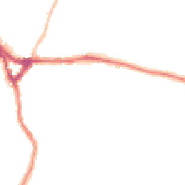 Night-time road noise heatmap for WD19 4DJ