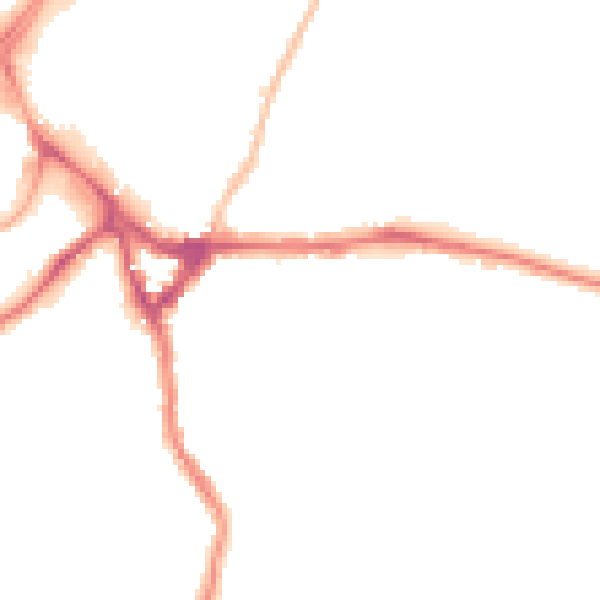 Night-time road noise heatmap for WD19 4DP