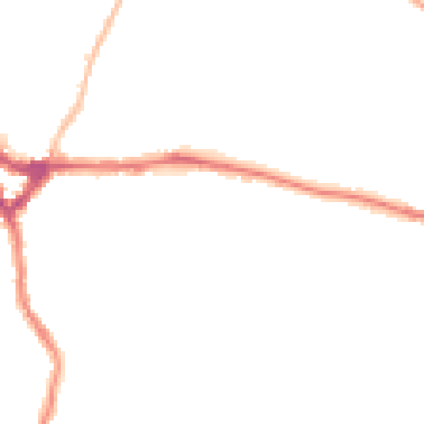 Night-time road noise heatmap for WD19 4DQ