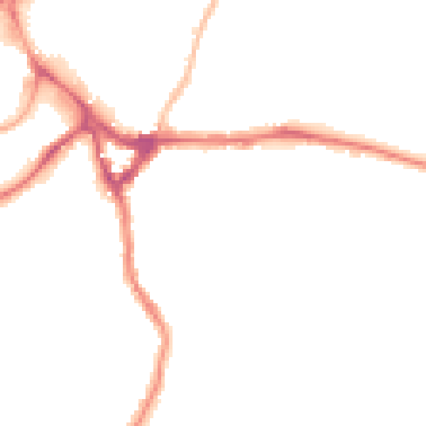 Night-time road noise heatmap for WD19 4DU