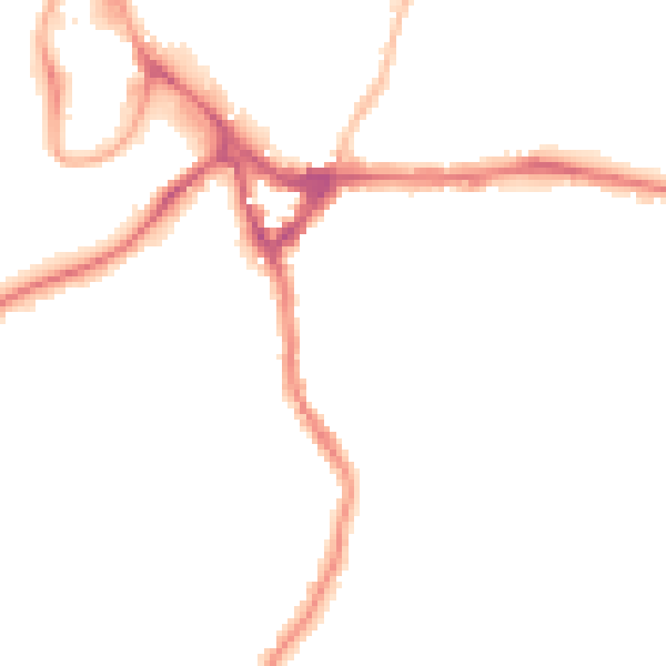 Night-time road noise heatmap for WD19 4FB