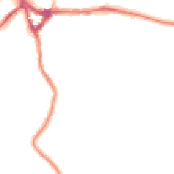 Night-time road noise heatmap for WD19 4FD
