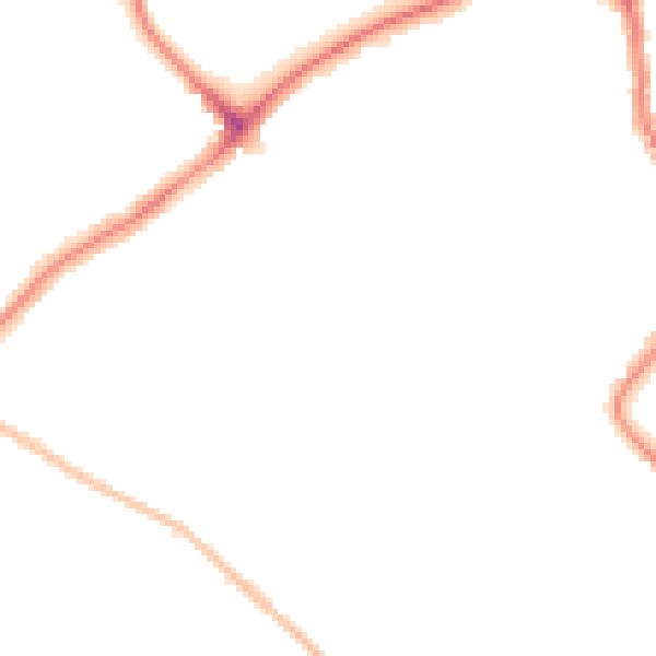 Night-time road noise heatmap for WD19 4FL