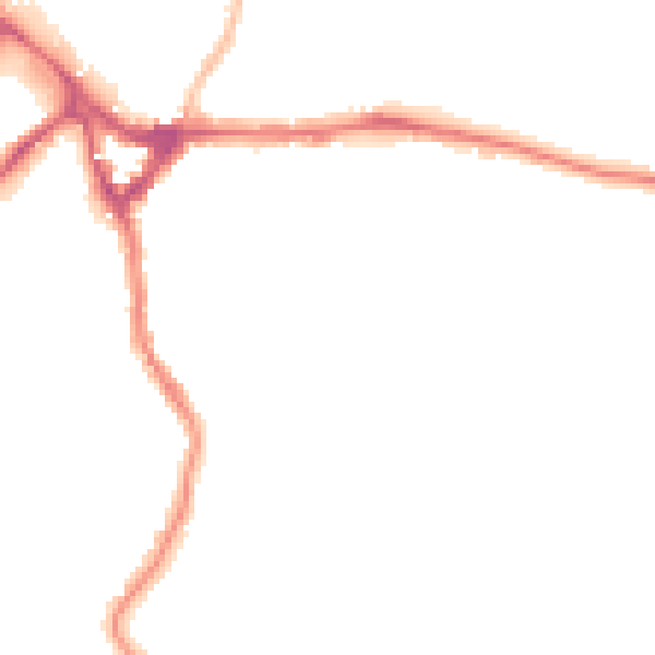 Night-time road noise heatmap for WD19 4GU