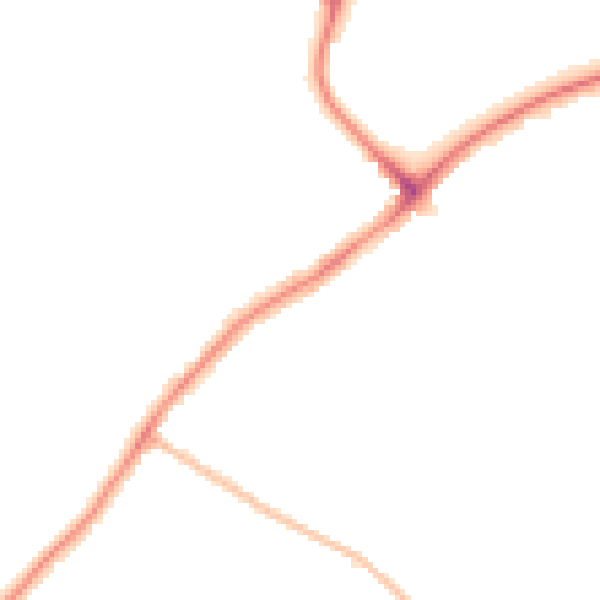 Night-time road noise heatmap for WD19 4JN