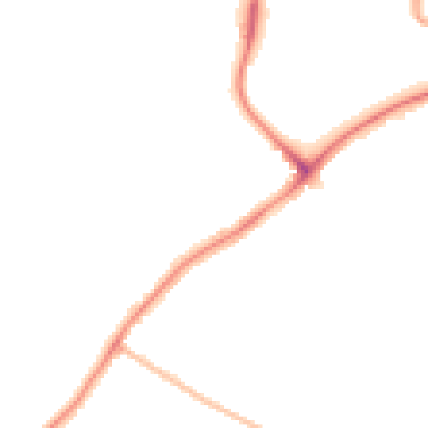 Night-time road noise heatmap for WD19 4JX