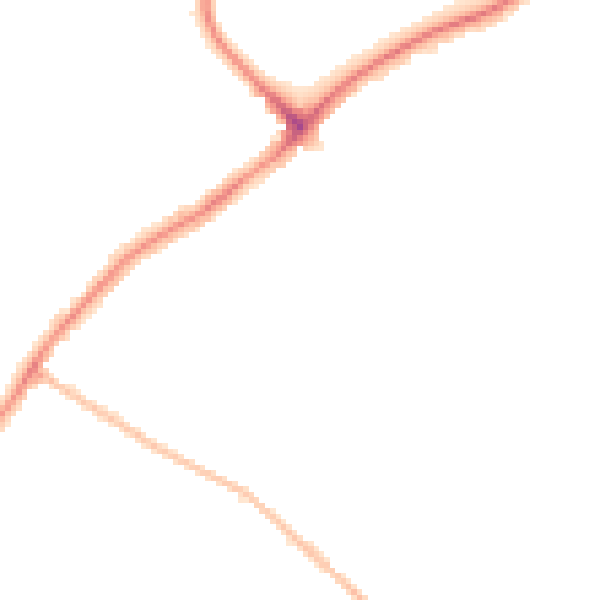 Night-time road noise heatmap for WD19 4LB