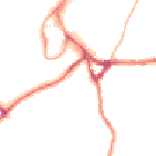 Night-time road noise heatmap for WD19 4QR