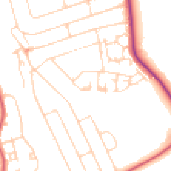 Daytime road noise heatmap for WD19 5DD