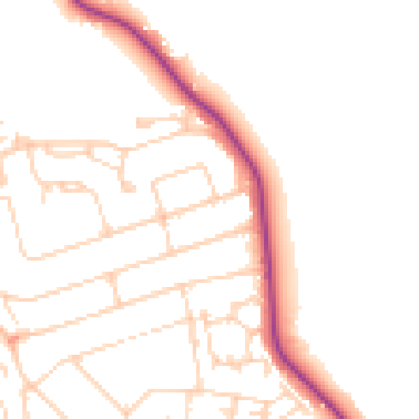 Daytime road noise heatmap for WD19 5DN
