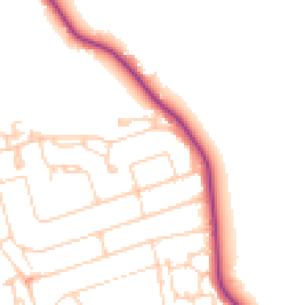 Daytime road noise heatmap for WD19 5DP