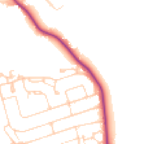 Daytime road noise heatmap for WD19 5JA