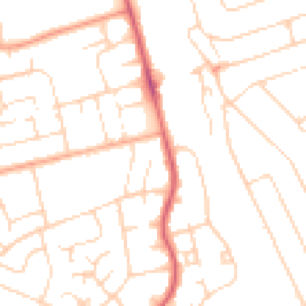 Daytime road noise heatmap for WD19 6RL
