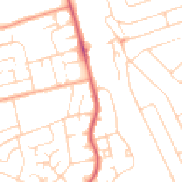 Daytime road noise heatmap for WD19 6RU