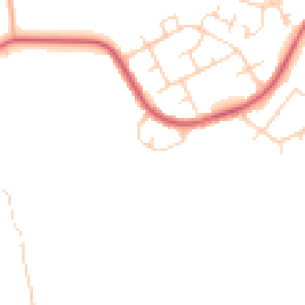Daytime road noise heatmap for WD19 6UP