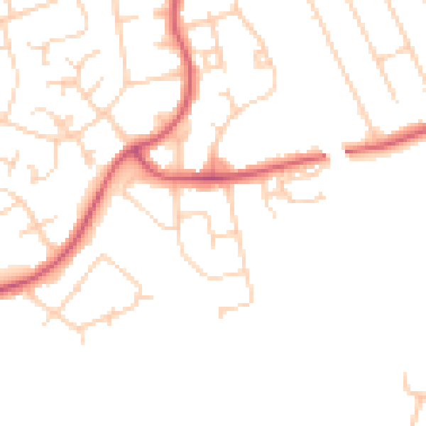Daytime road noise heatmap for WD19 6XD