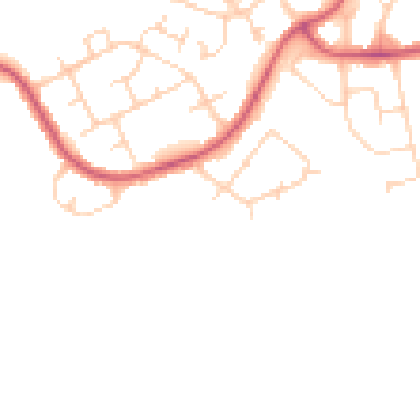 Daytime road noise heatmap for WD19 6YD
