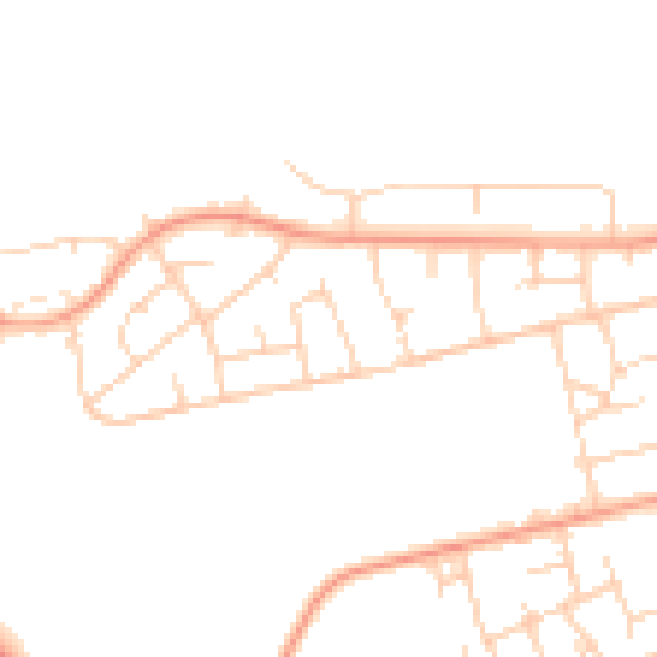 Daytime road noise heatmap for WD19 7RB