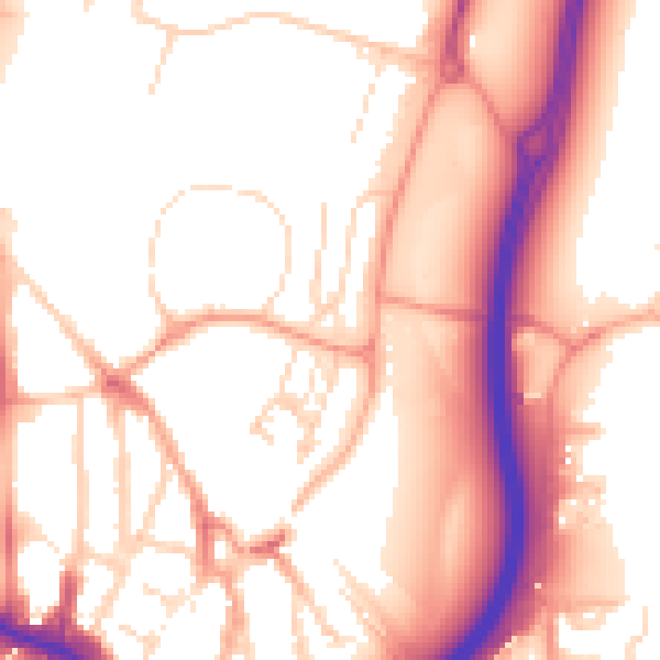 Daytime road noise heatmap for WD24 4BD