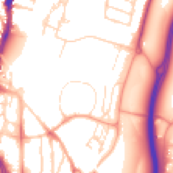 Daytime road noise heatmap for WD24 4BL