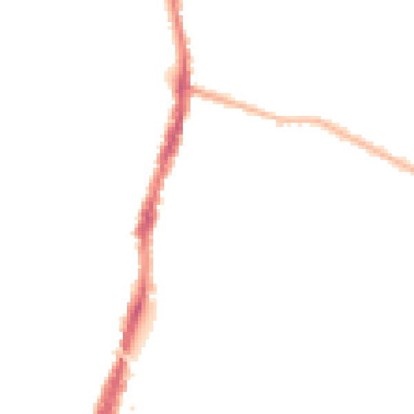 Night-time road noise heatmap for WD24 4DD