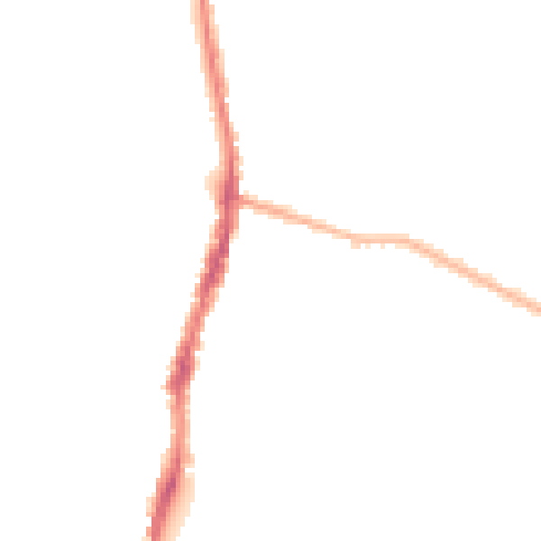 Night-time road noise heatmap for WD24 4DQ