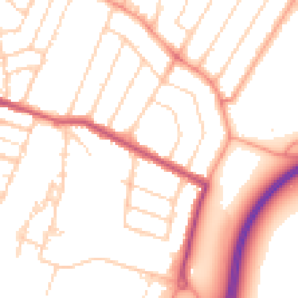 Daytime road noise heatmap for WD24 4EX