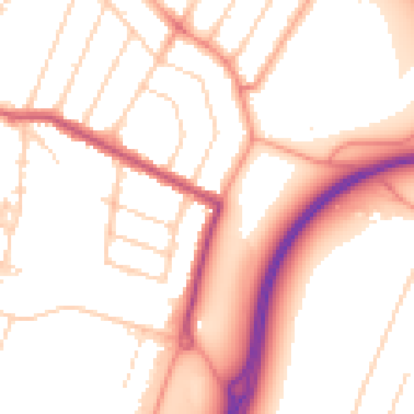 Daytime road noise heatmap for WD24 4EZ