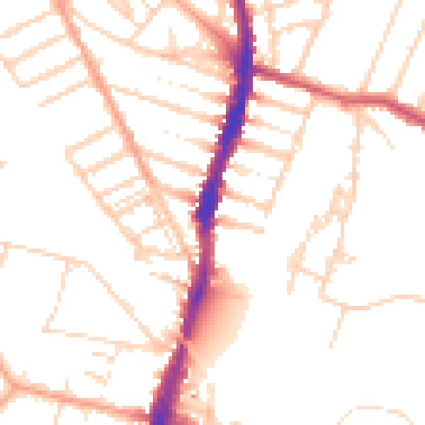 Daytime road noise heatmap for WD24 4FS