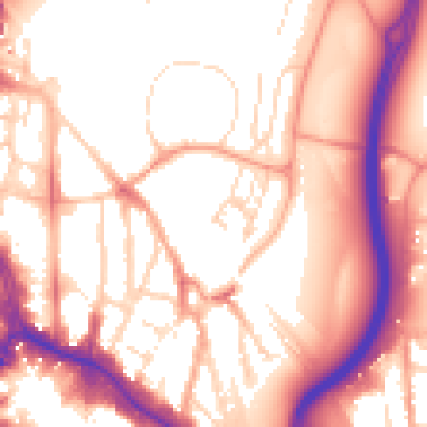 Daytime road noise heatmap for WD24 4GN
