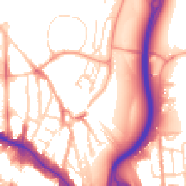 Daytime road noise heatmap for WD24 4GP
