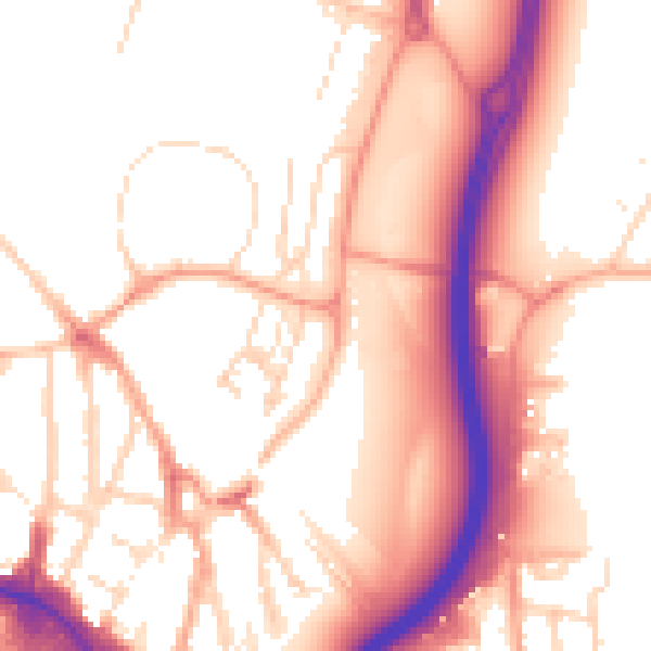 Daytime road noise heatmap for WD24 4GS