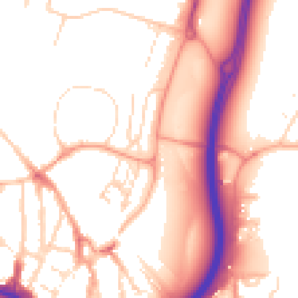 Daytime road noise heatmap for WD24 4GT
