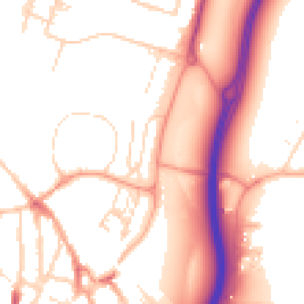 Daytime road noise heatmap for WD24 4GU