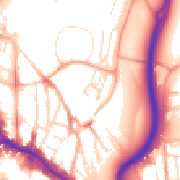 Daytime road noise heatmap for WD24 4GW