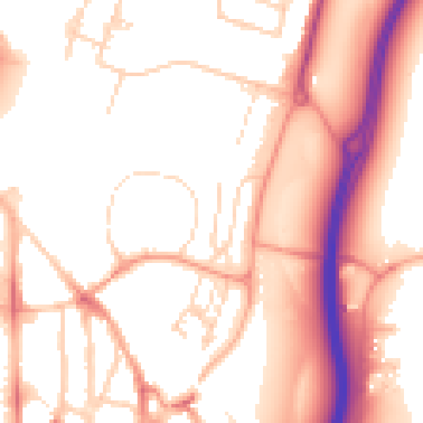 Daytime road noise heatmap for WD24 4GZ
